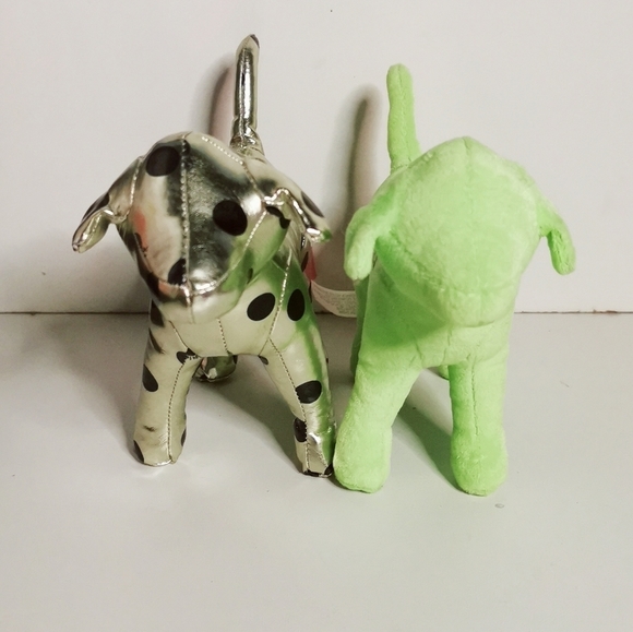 VICTORIA secret pink plush dog collectable pair - Picture 3 of 7